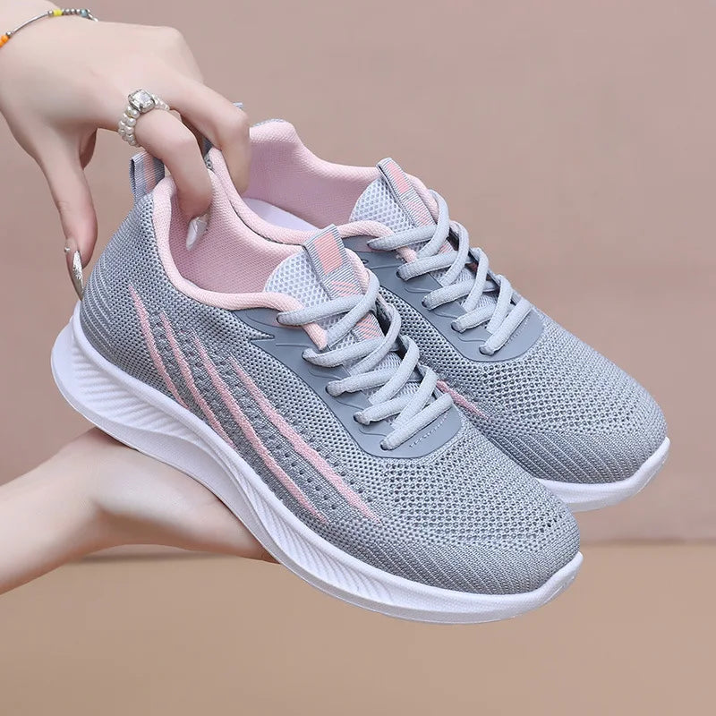 Women's Air Mesh Casual Sneakers – Anti-Slip Flat Shoes Casual Sneakers Axl