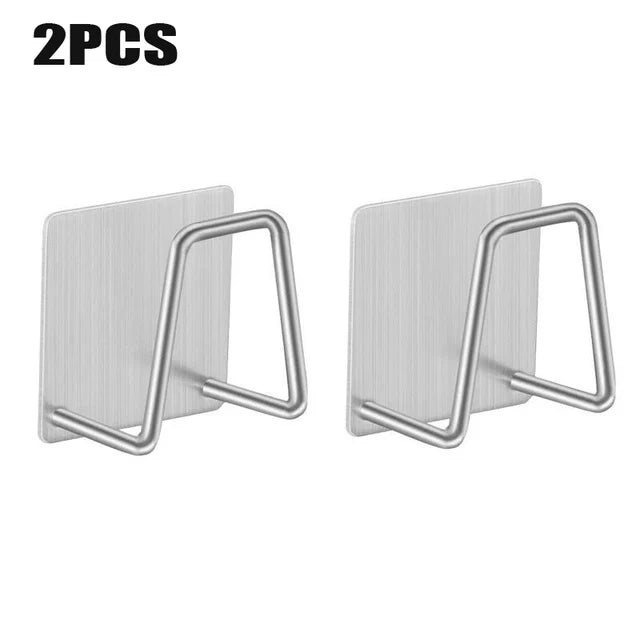 Stainless Steel Sink Sponge Holder & Drainer Rack Organizer Sink Rack Organizer Axl 2pcs Silver-B