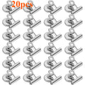 Strong Magnetic Clips for Whiteboard, Fridge & Photo Display Magnetic Clip Set Axl Silver-20pcs