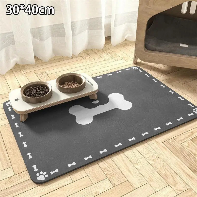 Diatomaceous Earth Pet Placemat – Non-Slip Quick-Dry Food Mat Pet Feeding Mat Axl E2