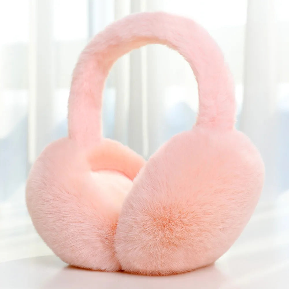 Warm Plush Ear Warmer – Foldable Unisex Winter Earmuffs Winter Ear Warmer Axl Pink