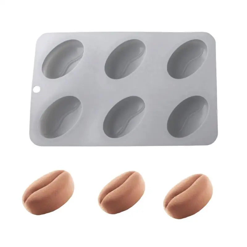 Coffee Bean Silicone Mold – 6 & 28 Cavity Mousse Cake Baking Silicone Baking Mold Axl