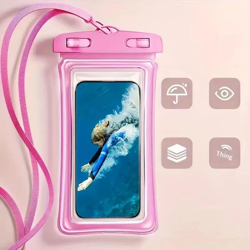 Universal Waterproof Phone Pouch – Touch Screen Dry Bag Waterproof Phone Pouch Axl A4 one size