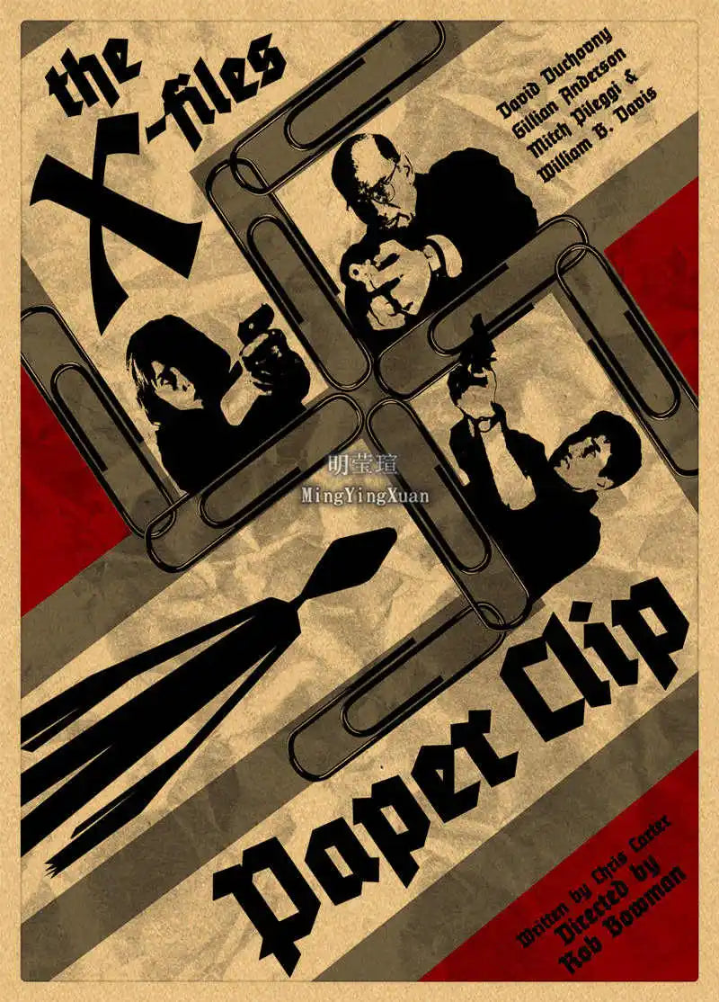 X-Files "I Want to Believe" UFO Alien Vintage Kraft Poster Vintage Wall Poster Axl 24 42x30cm