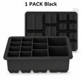 Silicone Ice Cube Tray with Lid – 13-Cavity Stackable Mold Silicone Ice Tray Axl 1 Pack Black