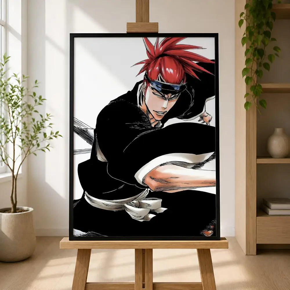 Renji Abarai Anime Poster – Waterproof Self-Adhesive Wall Art Anime Wall Poster Axl