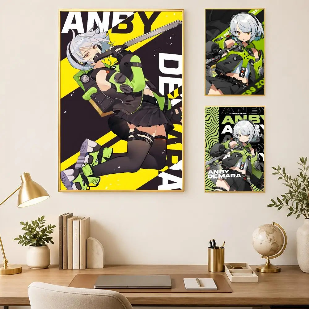 Zenless Zone Zero Self-Stick HD Wall Poster – Waterproof Wall Art Poster Axl