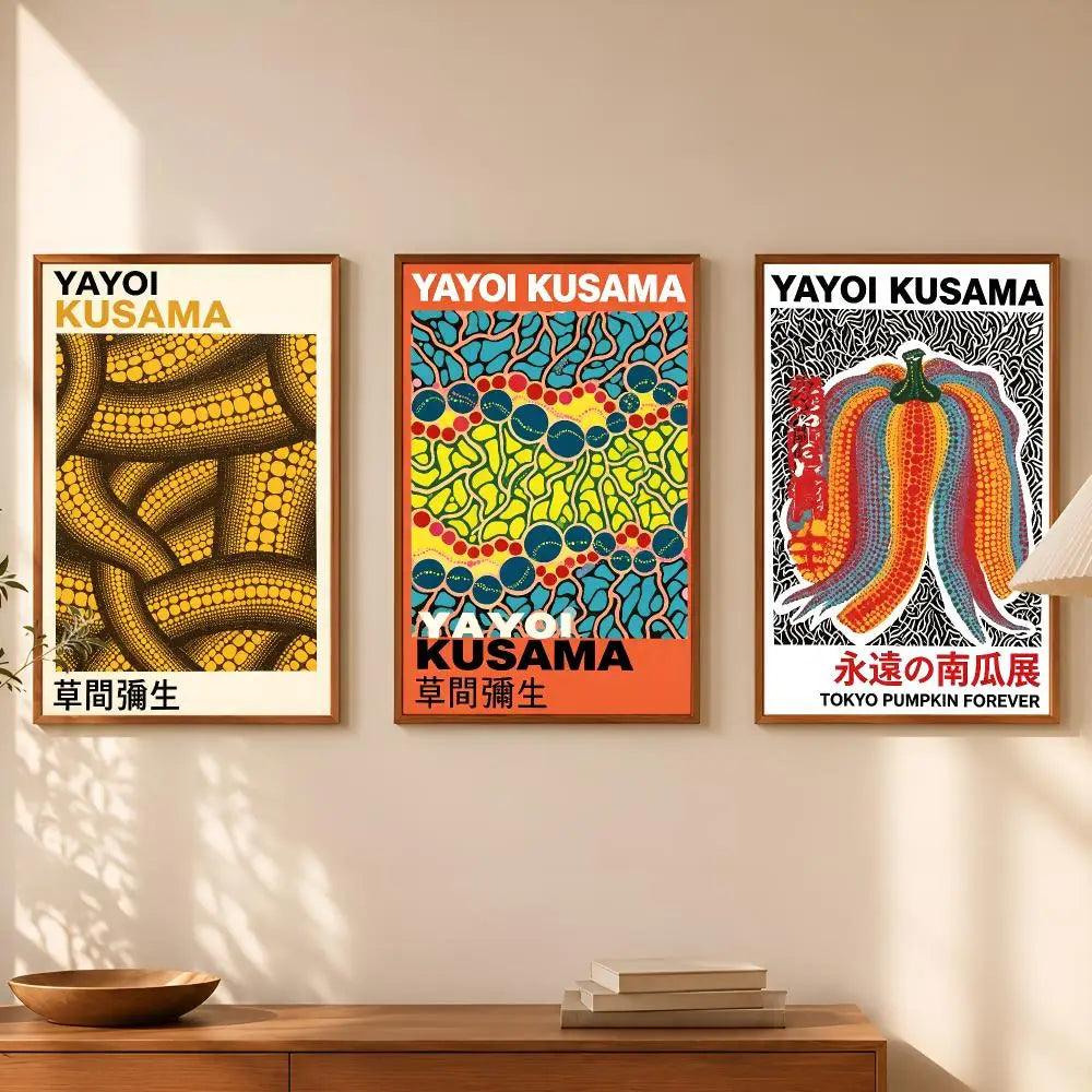 Yayoi Kusama Wall Art Poster – Self-Stick Waterproof HD Wall Art Poster Axl