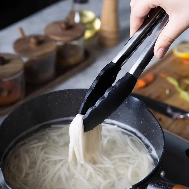 Silicone & Stainless Steel Kitchen Tongs – BBQ, Grill & Salad Kitchen Tongs Axl