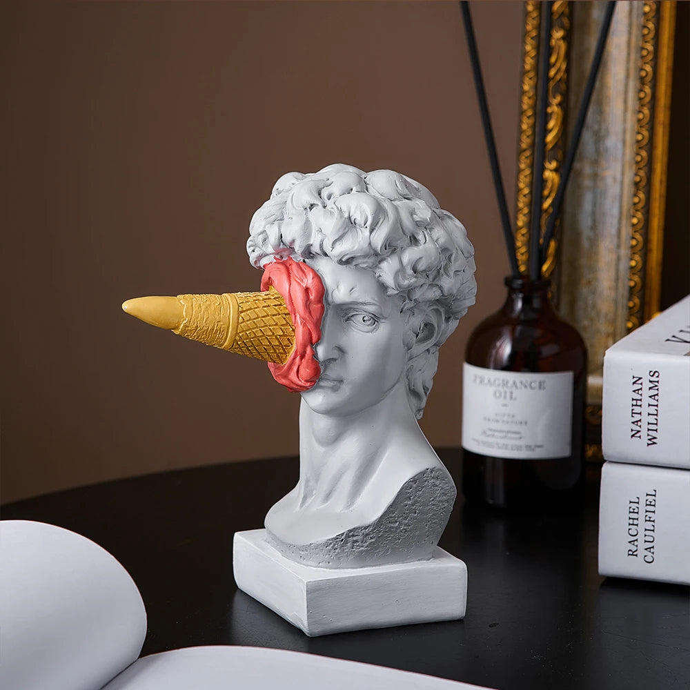 Nordic Ice Cream David Figurine | Resin Sculpture Home Decor Decorative Figurine Axl