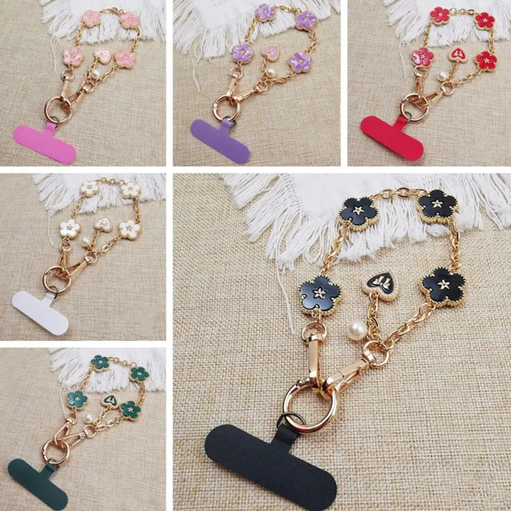 Flower Phone Strap Pendant – Metal Chain Cell Phone Lanyard Phone Strap Pendant Axl