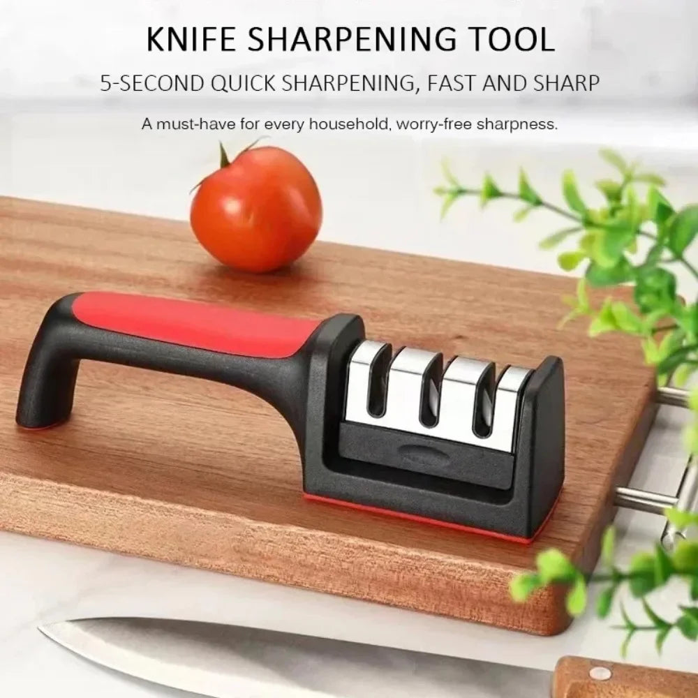 3-Stage Handheld Knife Sharpener – Tungsten Carbide Kitchen Tool Knife Sharpener Axl