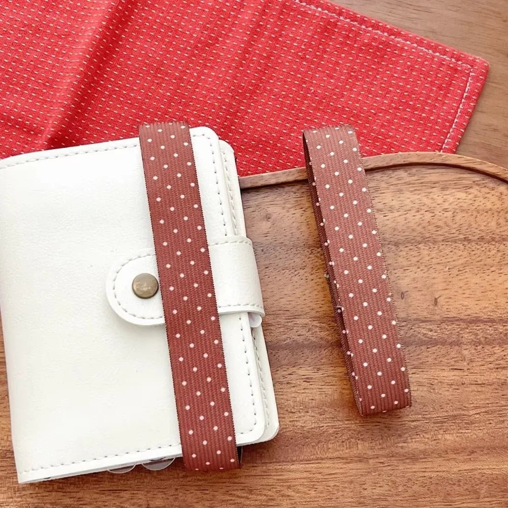 Elastic Notebook Straps for A7 M5 Planner & Scrapbook | Kawaii Planner Notebook Strap Axl Polka Dots