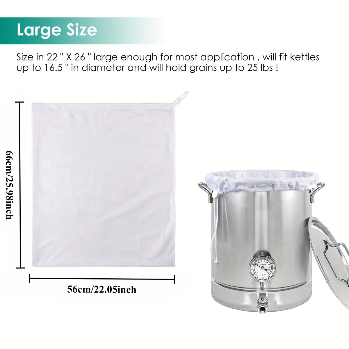Reusable Cold Brew Coffee & Tea Filter Bags – 22" & 26" Coffee Tea Filter Bag Axl