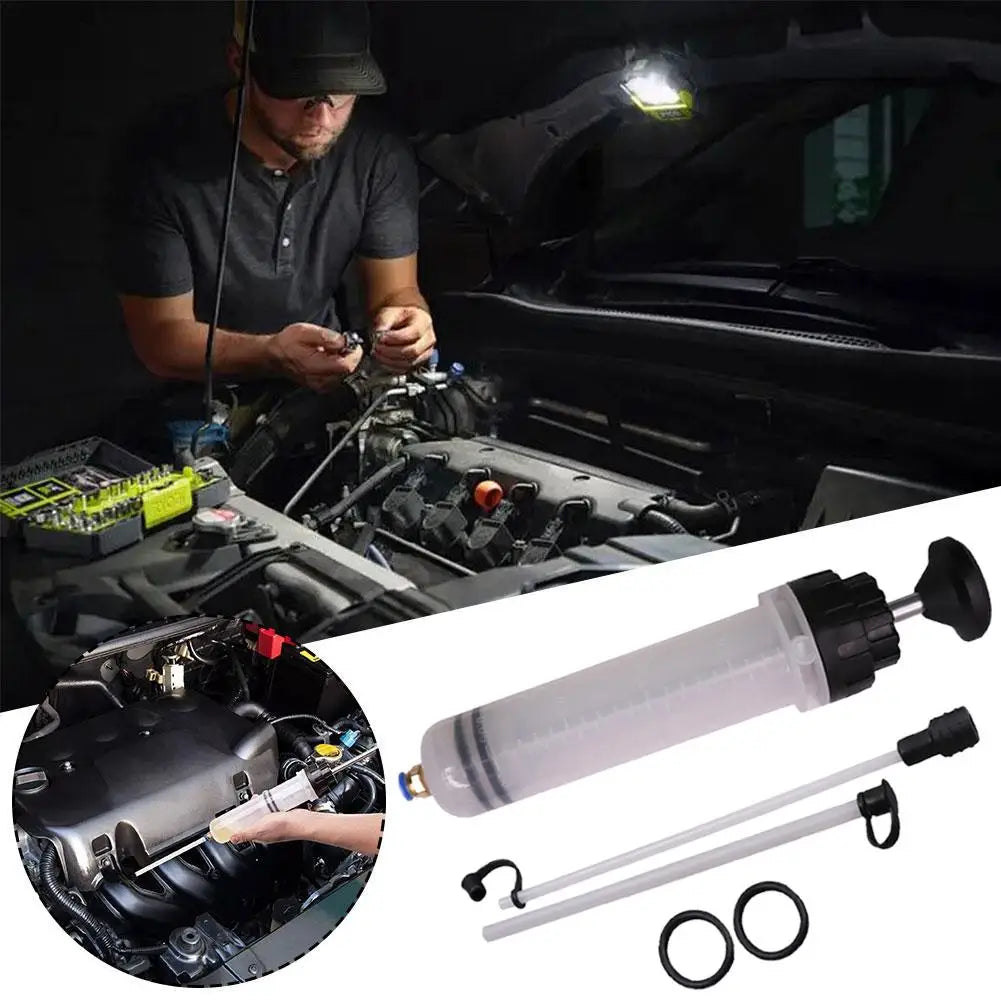 200cc Fluid Extractor Syringe Pump | Oil & Liquid Transfer Tool Fluid Extractor Pump Axl