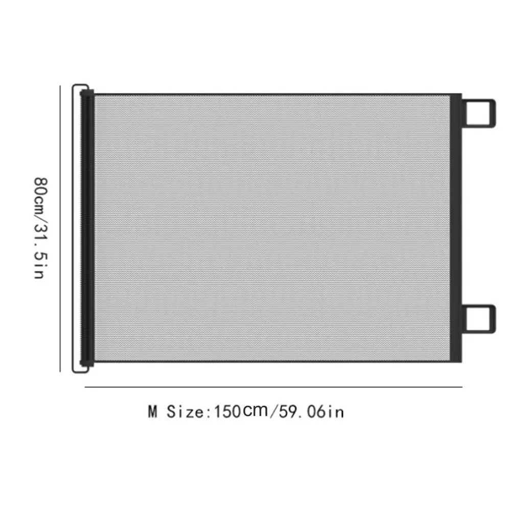 Retractable Pet Gate No-Drill Safety Mesh Fence | 3 Sizes Retractable Pet Gate Axl 150x80cm