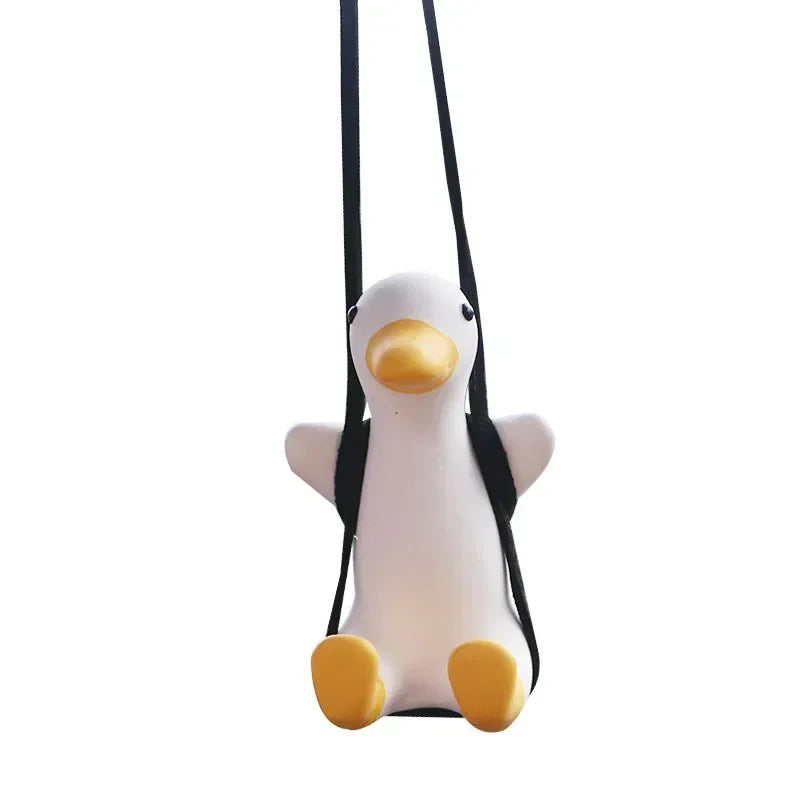 Swing Duck Car Mirror Pendant – Plaster Perfume Ornament Gift Car Mirror Ornament Axl Swing Duck