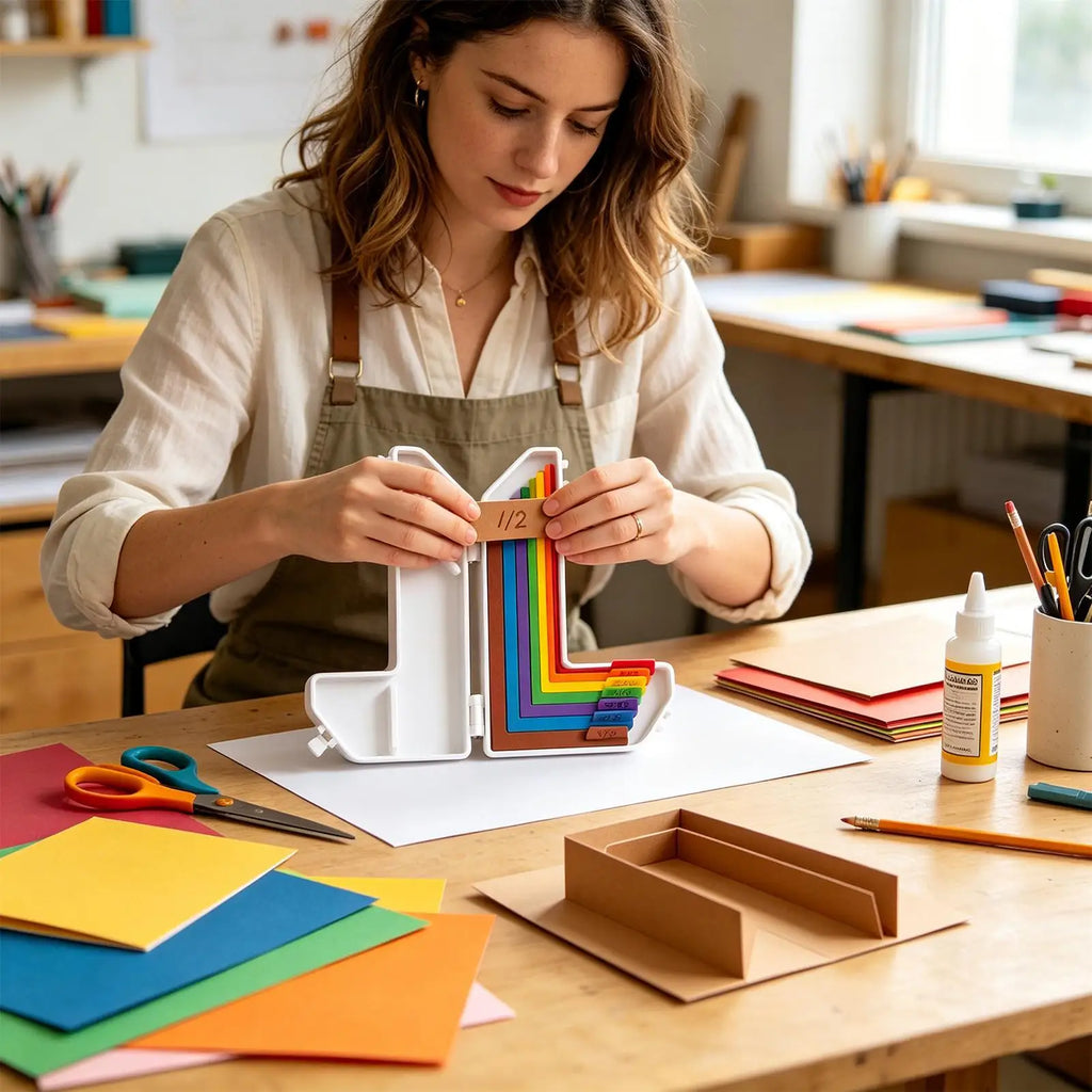 7-Piece Paper Crafting Alignment Guides – Color-Coded Spacer Set Craft Alignment Tool Axl