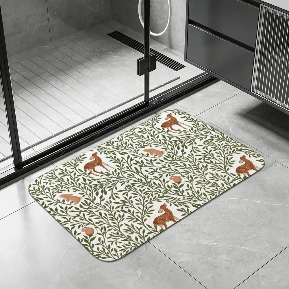 Nordic Forest Diatomite Bath Mat – Quick Dry & Non-Slip Diatomite Bath Mat Axl White5 30x45cm
