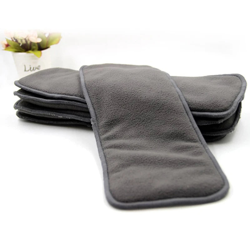5-Layer Bamboo Charcoal Washable Adult Nappy Liner Insert Pad Cloth Nappy Liner Axl