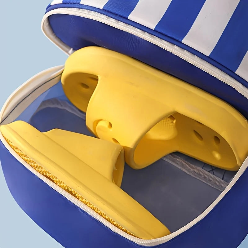 Striped Dry-Wet Separation Backpack – 10L Beach & Pool Bag Beach Pool Backpack Axl