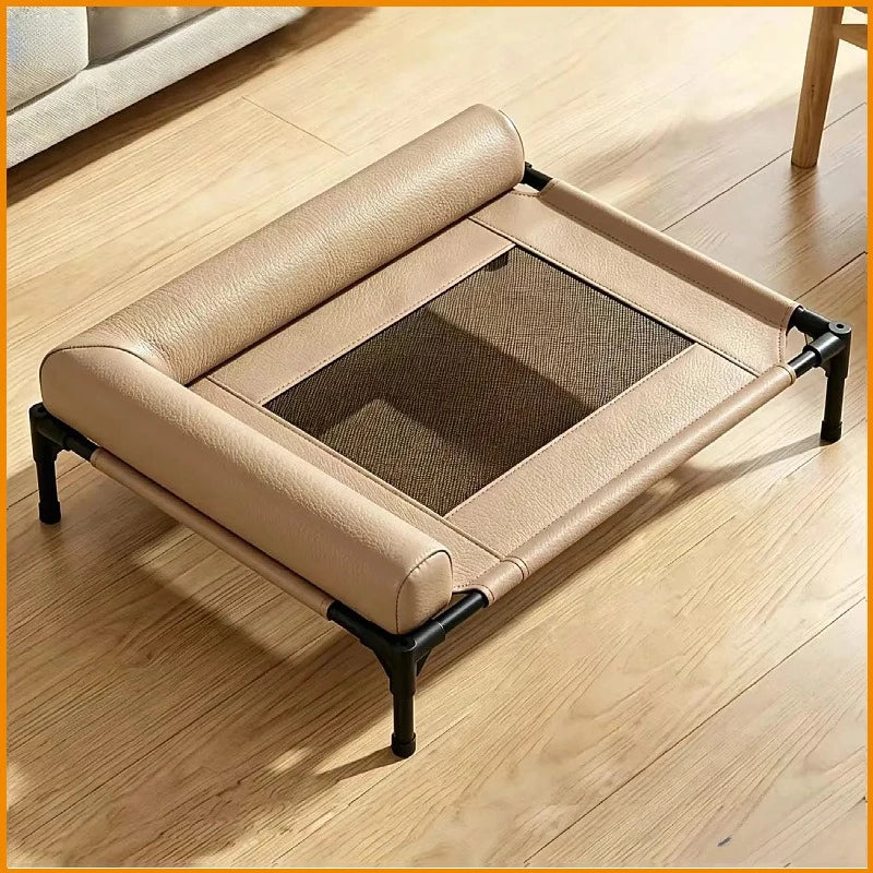 Elevated Cooling Dog Bed – Breathable Raised Pet Bed for Small Dogs Elevated Pet Bed Axl light coffee L
