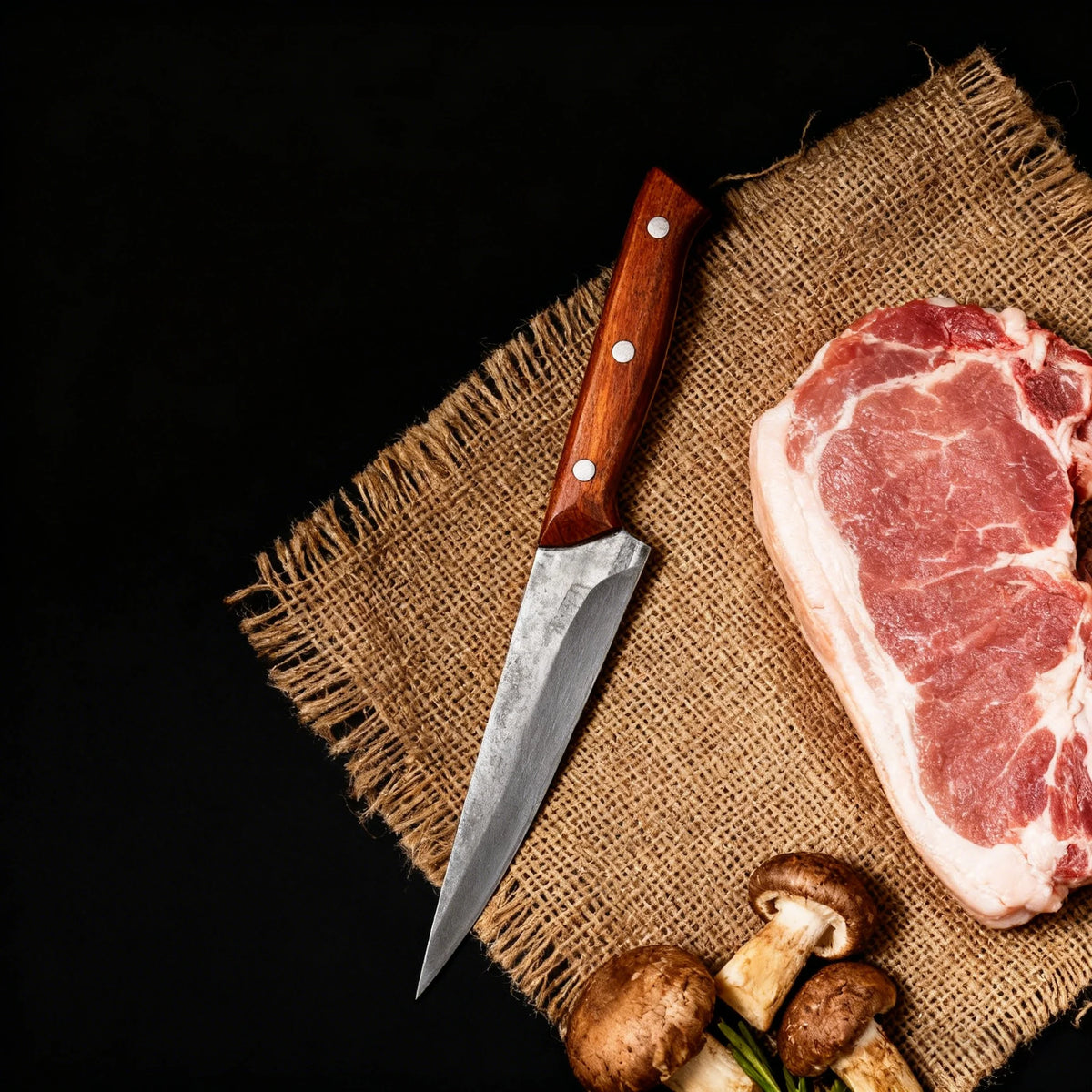 Handmade Forged Boning Knife with Wooden Handle | Kitchen Knife Boning Kitchen Knife Axl Boning Knife-J1