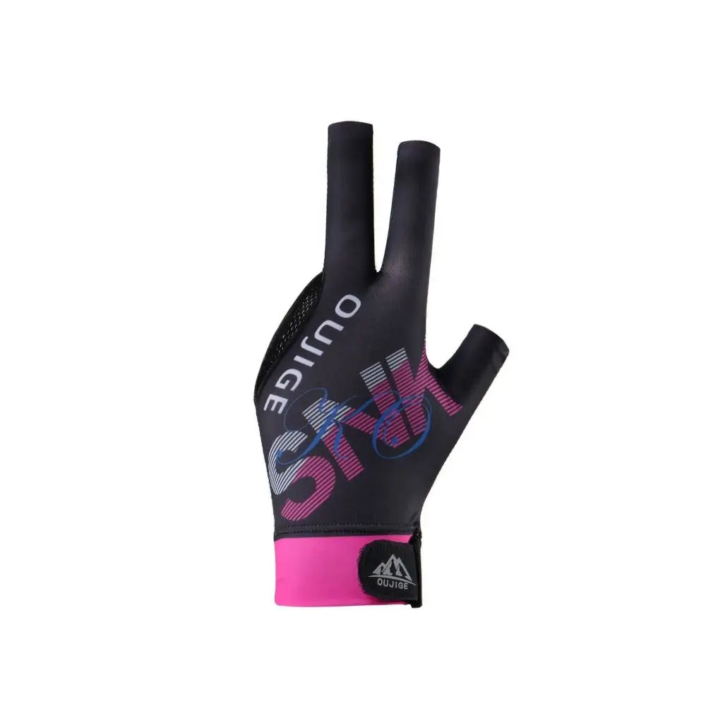 Three-Finger Left Hand Billiards Glove – Lightweight Unisex Cue Billiards Glove Axl Pink