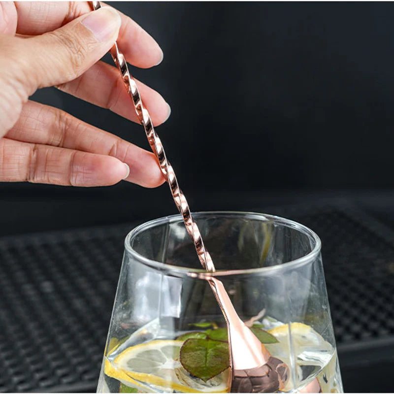 Stainless Steel Cocktail Stirring Spoon – Spiral Teardrop Bar Tool Cocktail Bar Spoon Axl