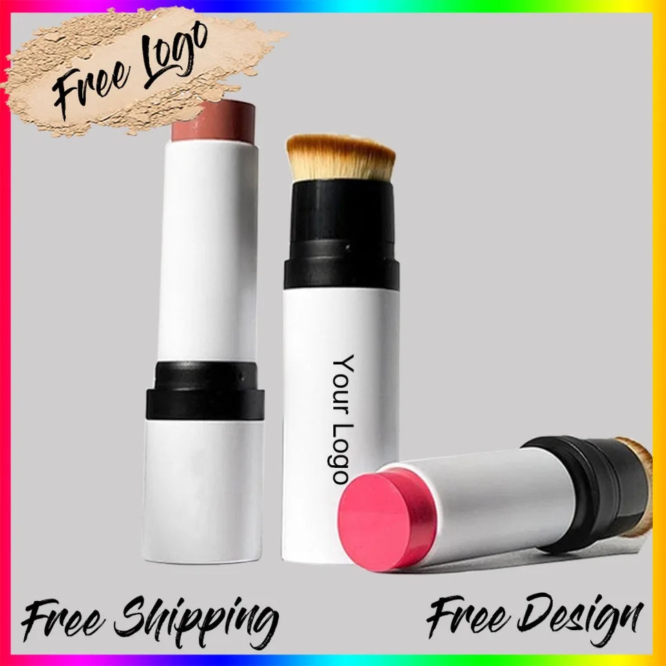 2-in-1 Waterproof Blush & Contour Stick with Brush | Vegan Blush Contour Stick Axl