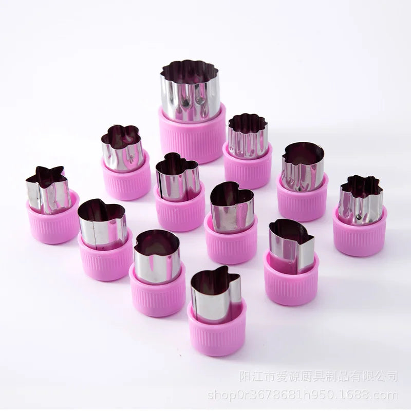 Leeseph 12-Piece Mini Cookie Cutter Set – Stainless Steel Cookie Cutter Set Axl Purple