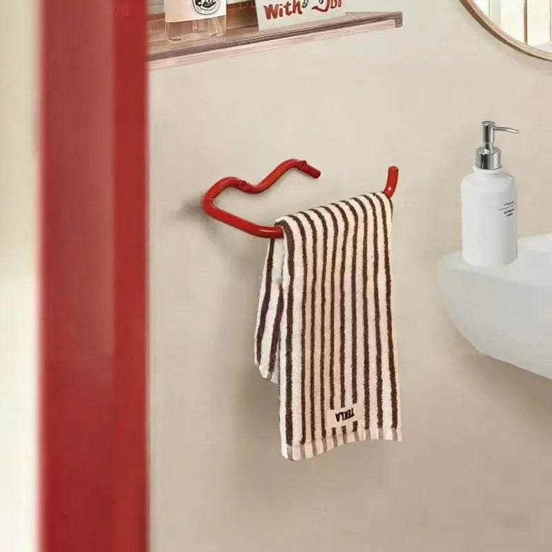 Metal Bathroom Wall-Mount Paper & Towel Holder Organizer Bathroom Towel Holder Axl