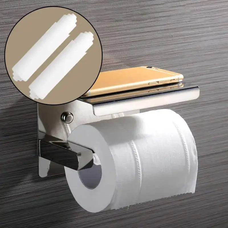 Spring-Loaded Toilet Paper Holder – Tool-Free Auto Replace Toilet Paper Holder Axl