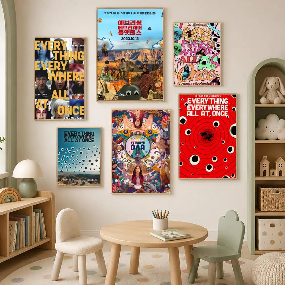 Everything Everywhere All at Once HD PVC Self-Stick Wall Poster Wall Art Poster Axl