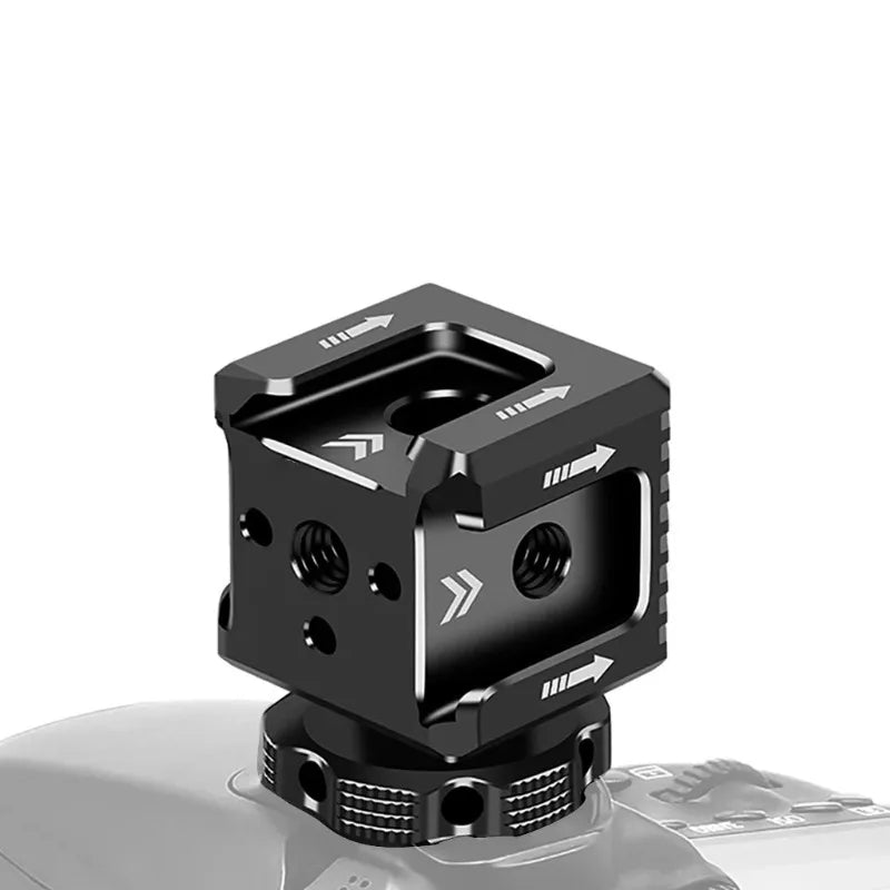 Triple Cold Shoe Mount Adapter for DSLR Camera Cage Rig Camera Cage Accessory Axl