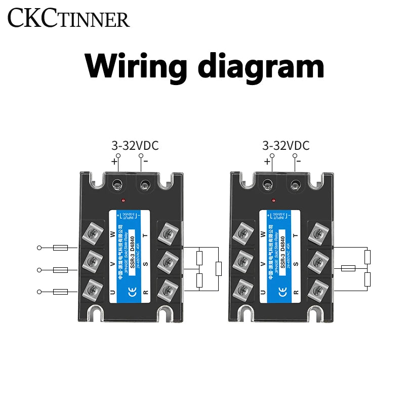 Three-Phase Solid State Relay SSR 10A–200A | DC AC Control Solid State Relay Axl