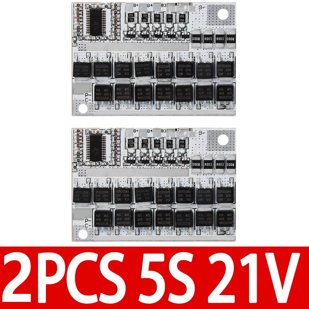 3S 4S 5S BMS 100A Lithium Battery Protection Circuit Board BMS Protection Board Axl 2PCS 5S 21V 100A