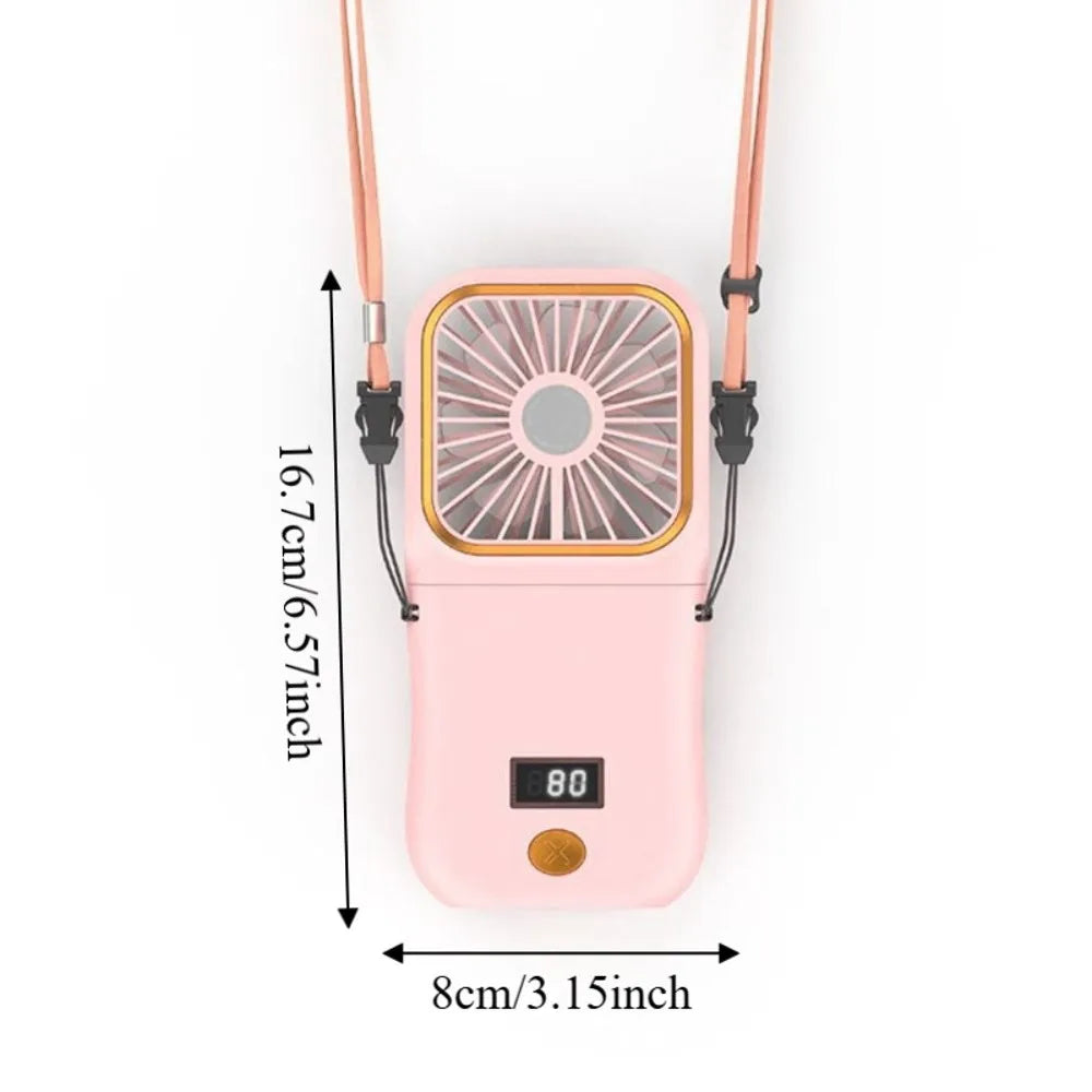 Mini Portable Handheld Neck Fan – USB Rechargeable Foldable Portable Neck Fan Axl