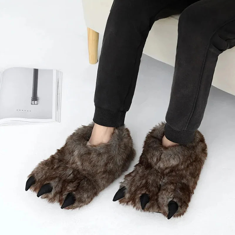 Zebra Faux Fur Slippers Unisex Sizes 36–45 | Lorilury Indoor Slippers Axl