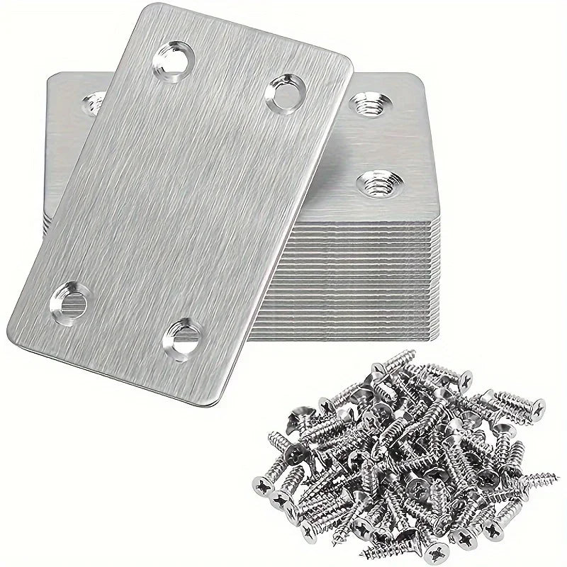 Flat Fixed-Angle Shelf Support Brackets with Screws – Silvery Shelf Support Brackets Axl