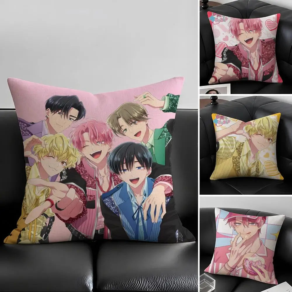 Anime Linen Cushion Cover – Sofa, Bedroom & Chair Pillow Case Linen Cushion Cover Axl