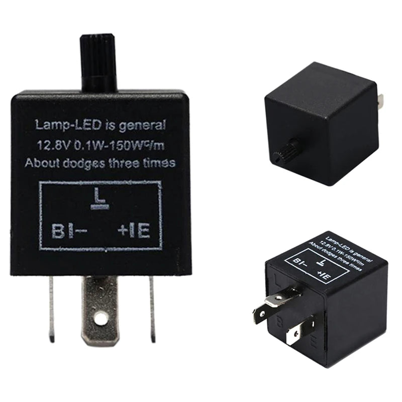 CF14 3-Pin 12V LED Flasher Relay – Adjustable Turn Signal Fix LED Flasher Relay Axl