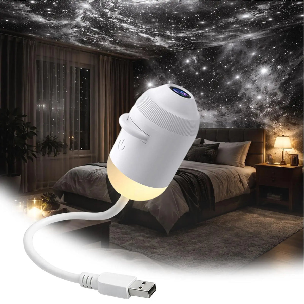 Mini Galaxy Star Projector Night Light – 24 Themes & 360° Galaxy Star Projector Axl