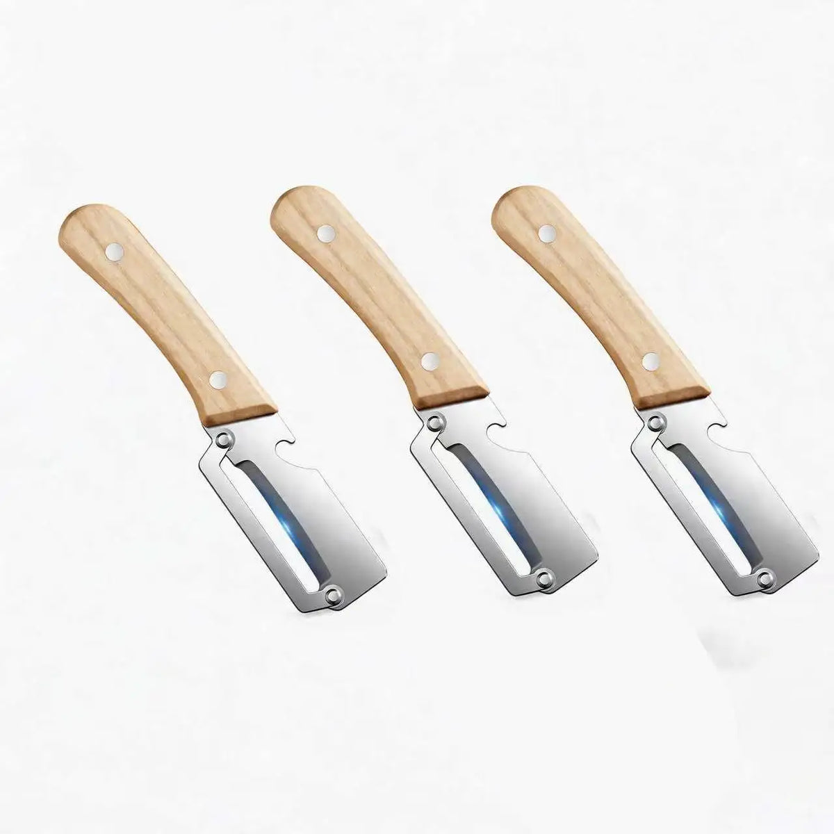 Wooden Handle Stainless Steel Vegetable & Fruit Peeler Vegetable Peeler Axl 3 PCS