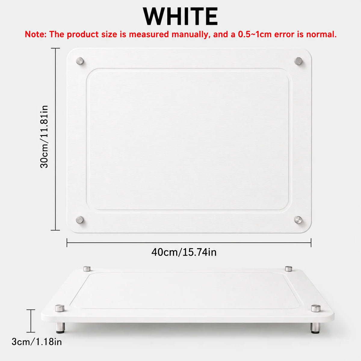 Elevated Diatomite Dish Drying Mat – Fast-Absorbing Stone Pad Dish Drying Mat Axl White 40X30cm