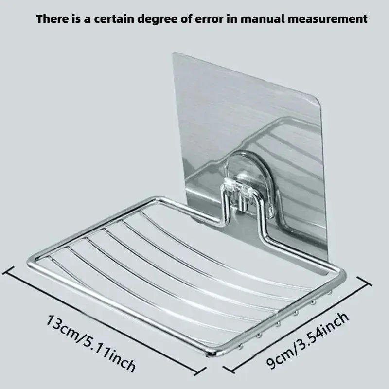 Stainless Steel Wall Mounted Soap Rack with Drainage Tray Soap Rack Axl
