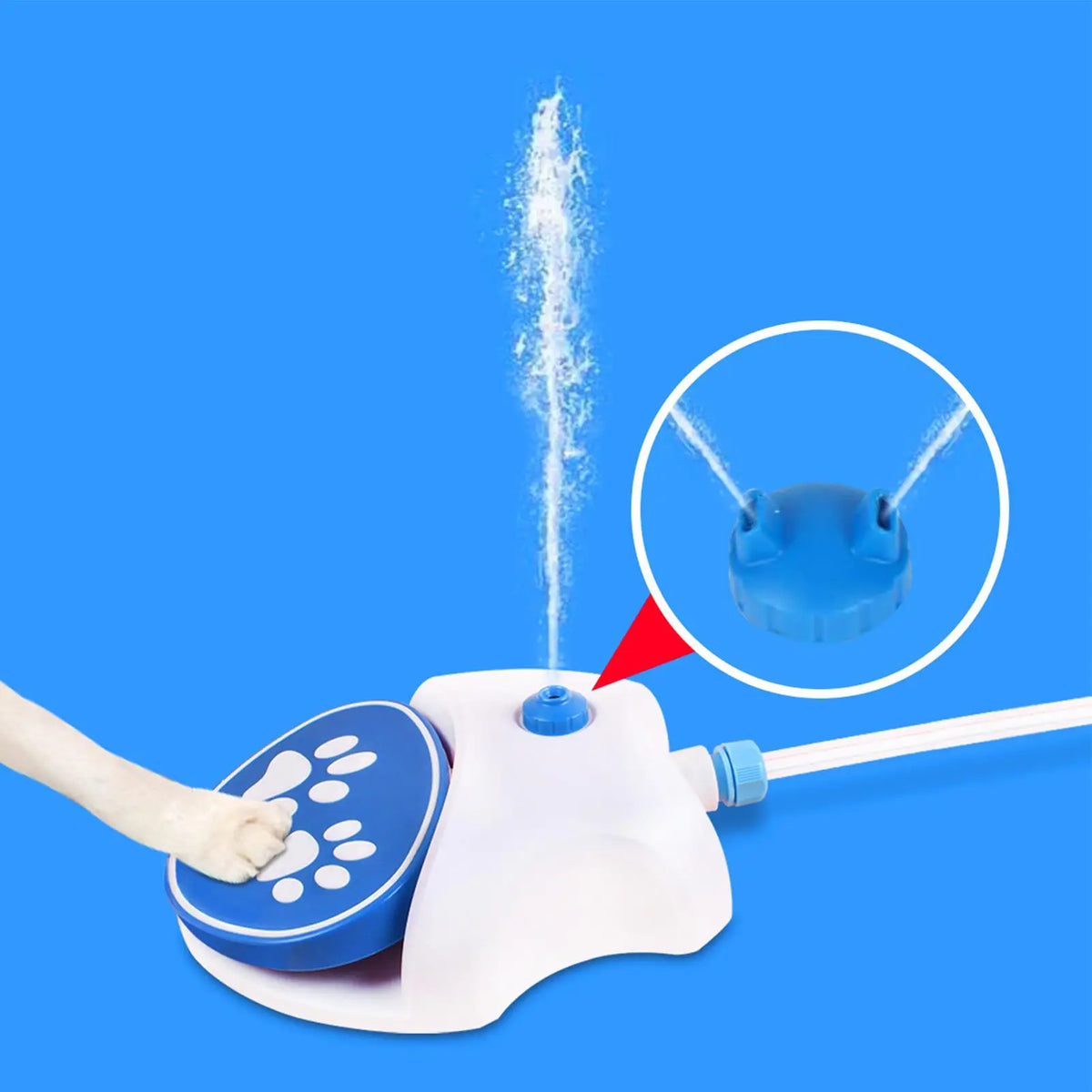 Paw-Activated Outdoor Dog Water Fountain with Hose Dog Water Fountain Axl