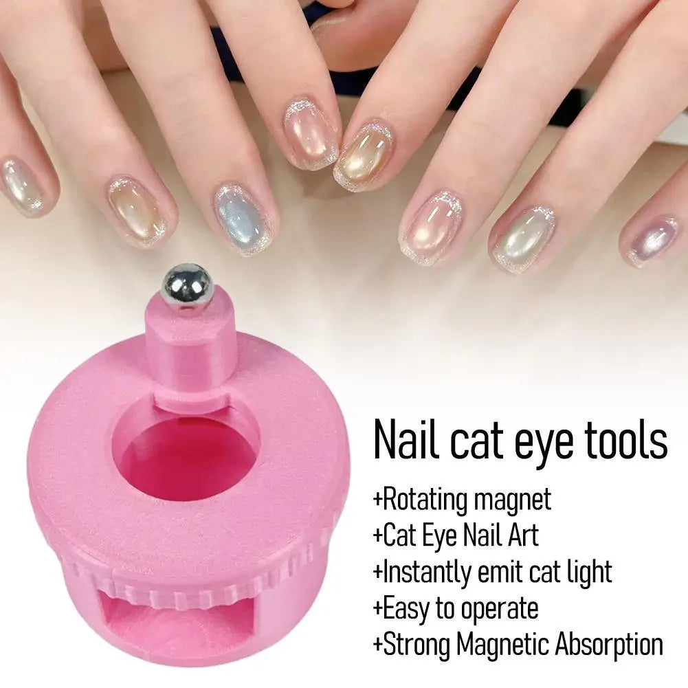 Rotating Cat Eye Nail Magnet – Wide Beam Glass Bead Effect Tool Nail Art Magnet Axl