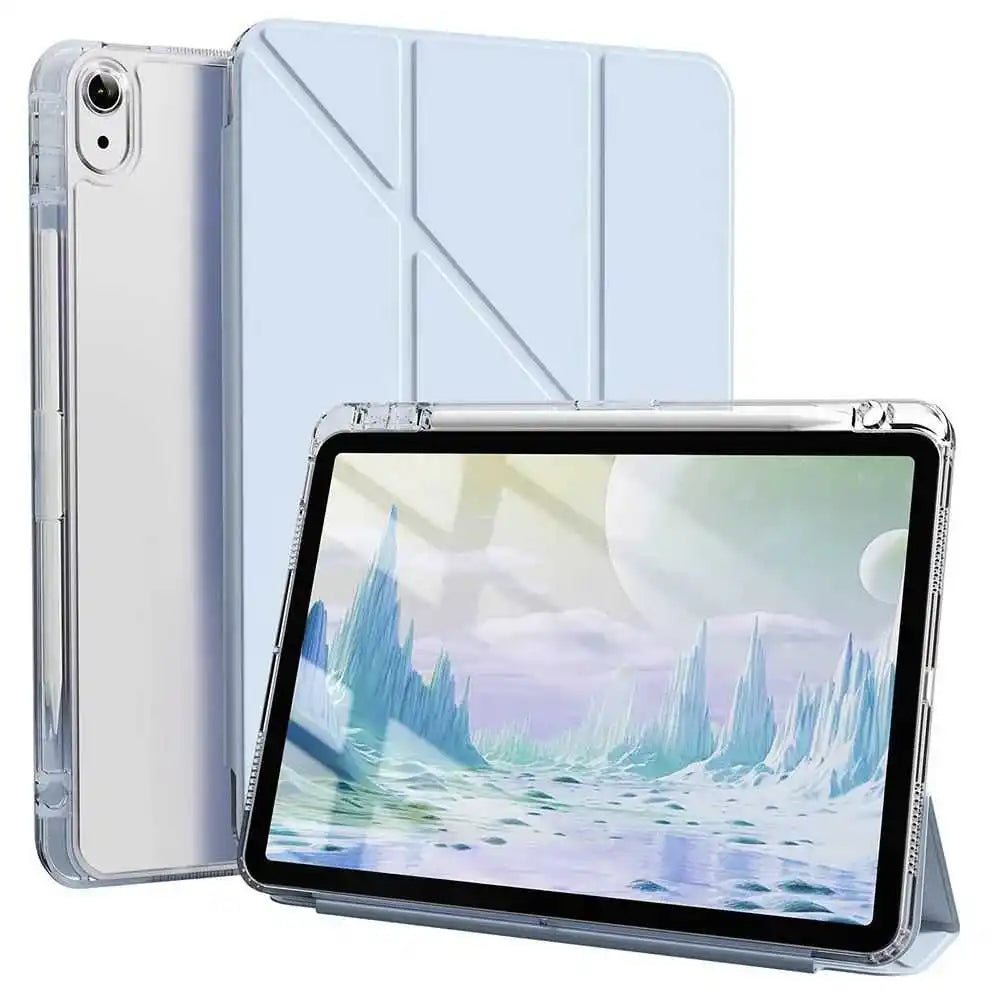Y-Shaped Trifold Stand iPad Case – Air, Pro, Mini Cover iPad Stand Case Axl ice blue iPad 11th A16 2025