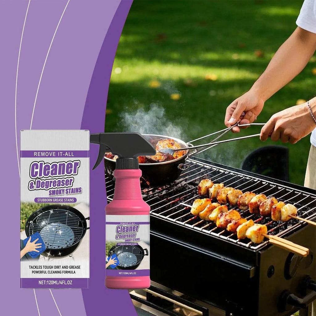 BBQ Grill Cleaner Spray 120ml – Heavy-Duty Degreaser Grill Degreaser Spray Axl